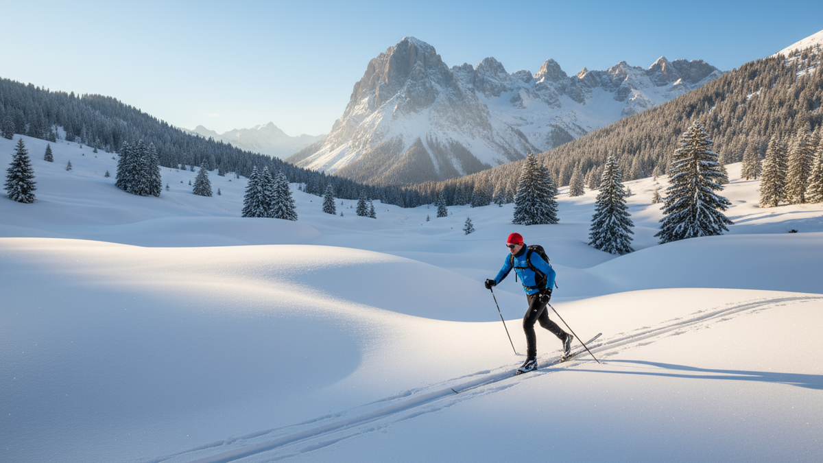 cross country skiing on mountians